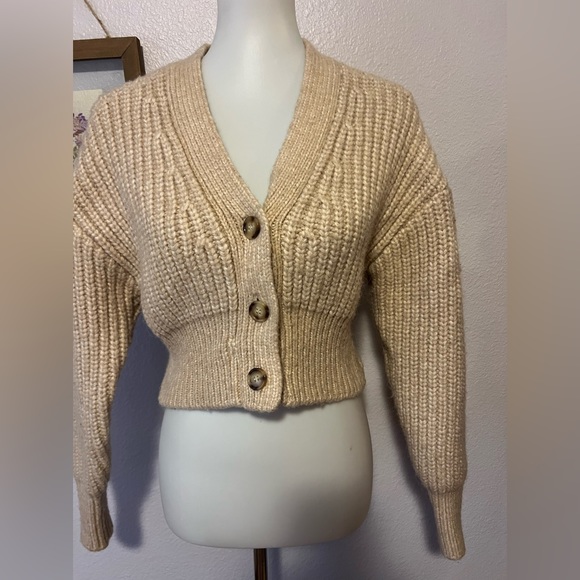 Chunky cropped cardigan - Picture 4 of 4